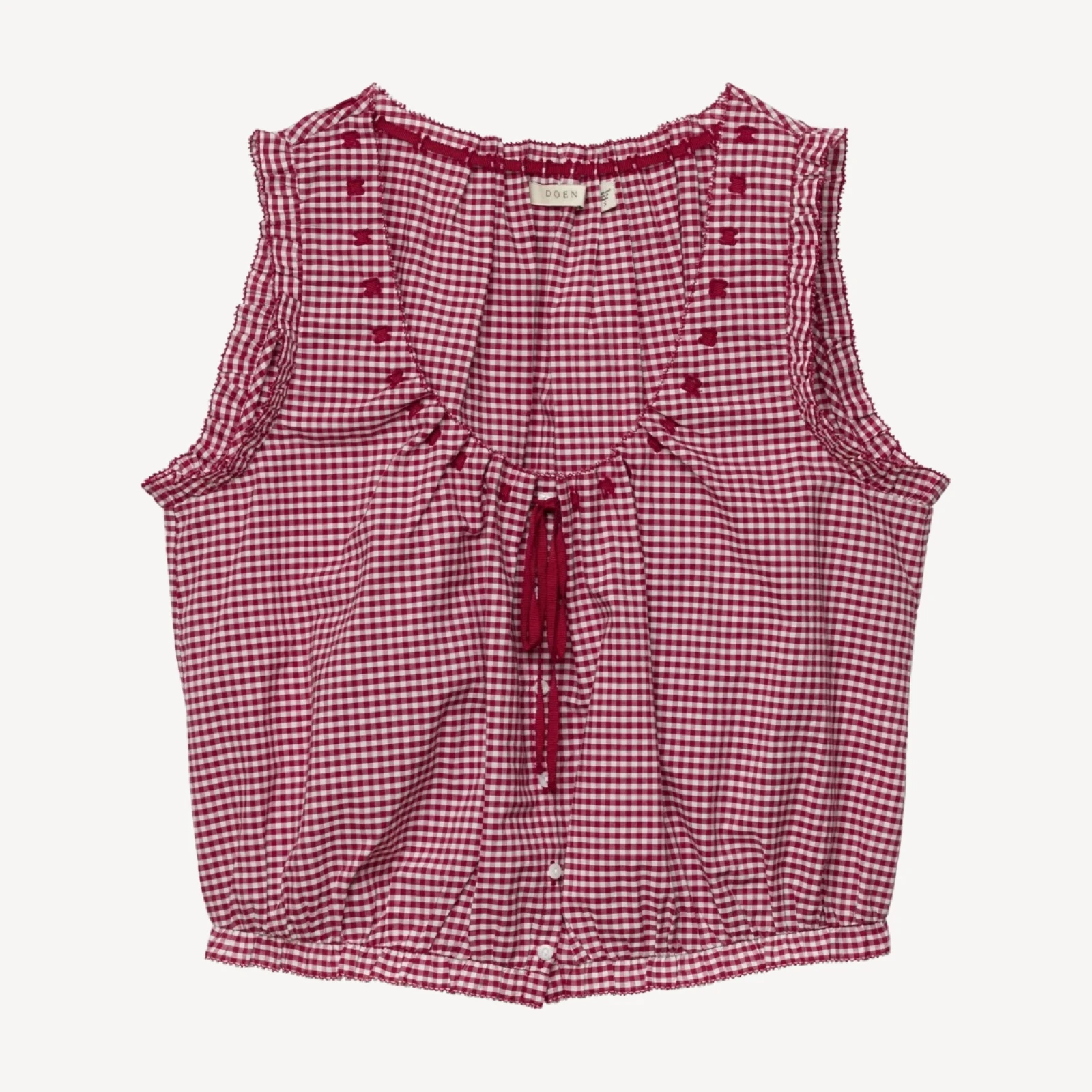 TRAVELER TOP -- MULBERRY LA MADDALENA GINGHAM