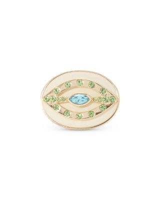 Ramy Brook Saruti Crystal Evil Eye Cocktail Ring