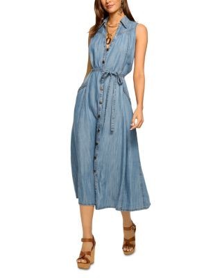 Ramy Brook Clover Sleeveless Shirt Dress