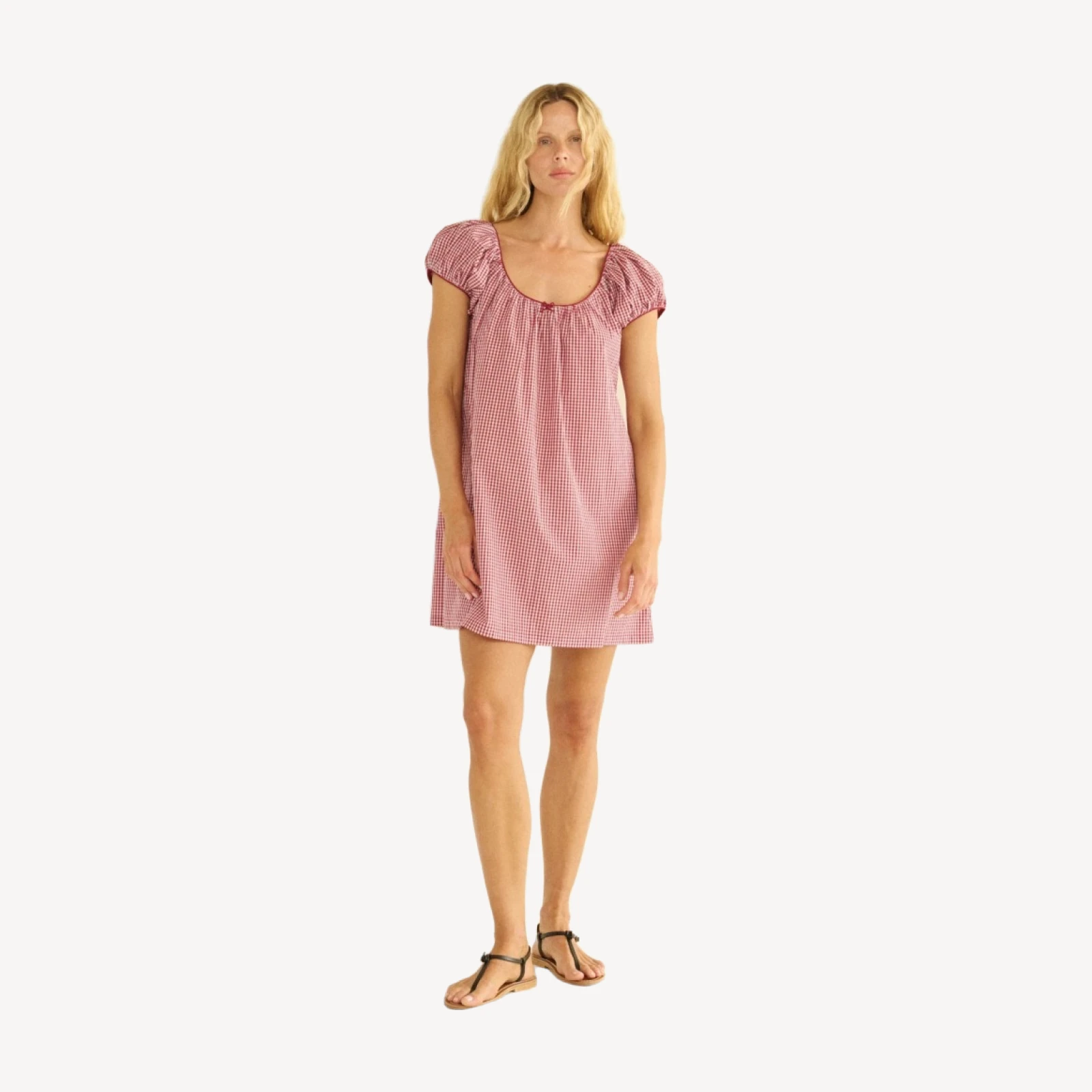 JULIA DRESS -- MULBERRY LA MADDALENA GINGHAM