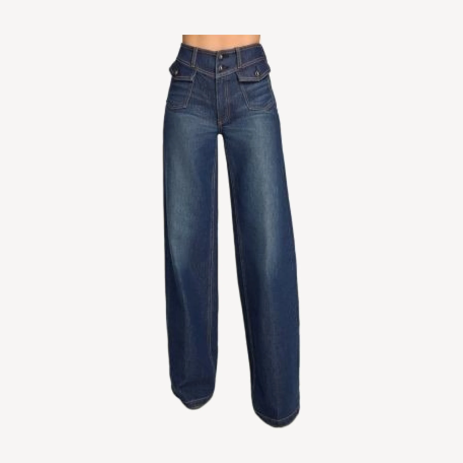 Ramy Brook Ciara High Rise Wide Leg Jeans in Dark Fade