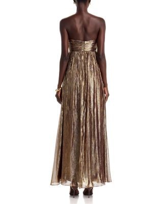 Ramy Brook Liberty Strapless Metallic Gown