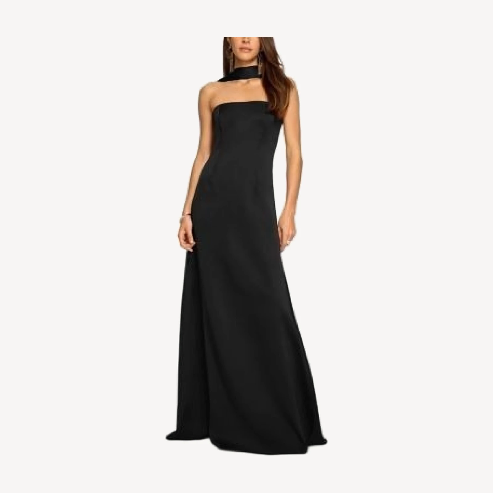 Ramy Brook Karma Sleeveless Attached Scarf Gown