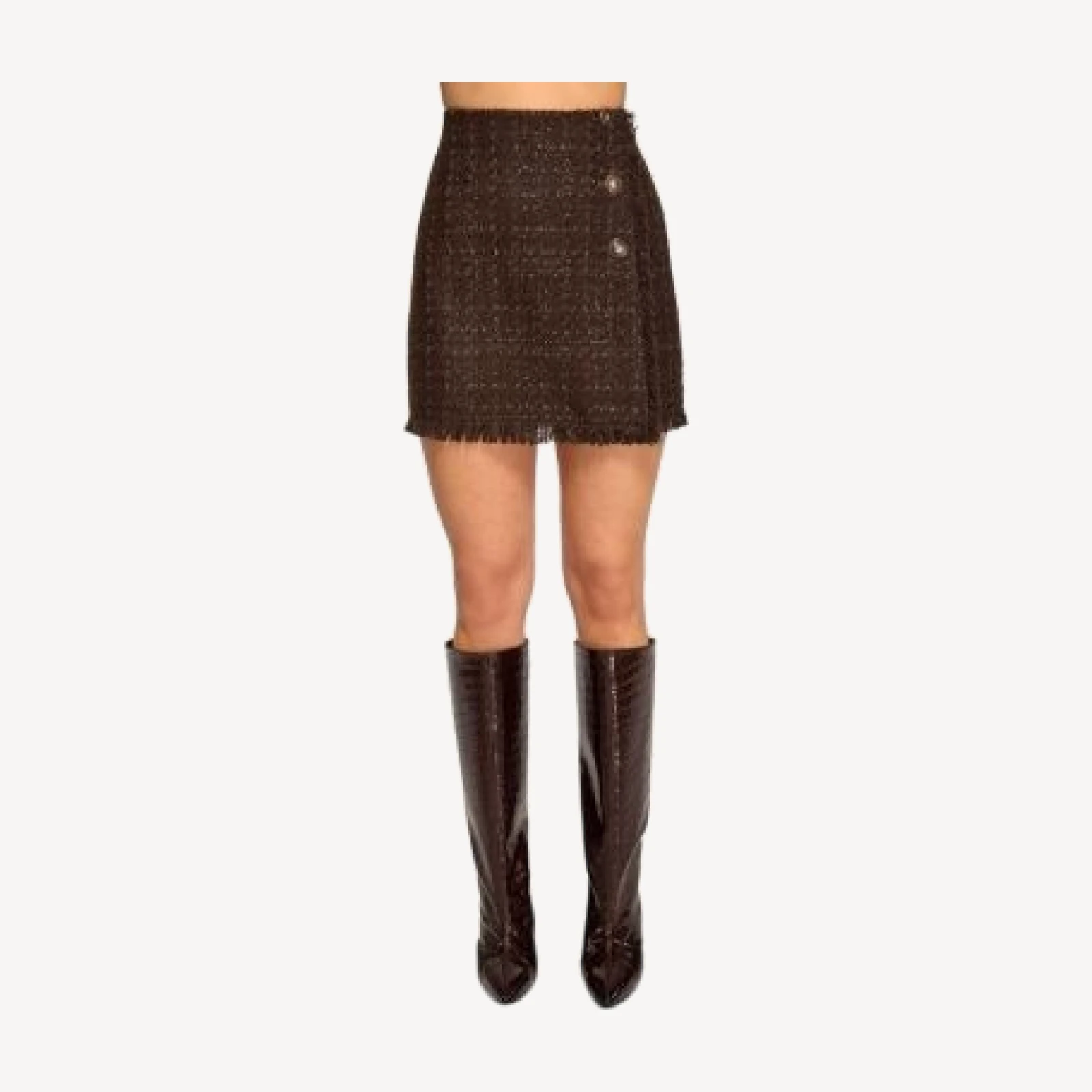 Ramy Brook Connie Heritage Brown Plaid Mini Skirt