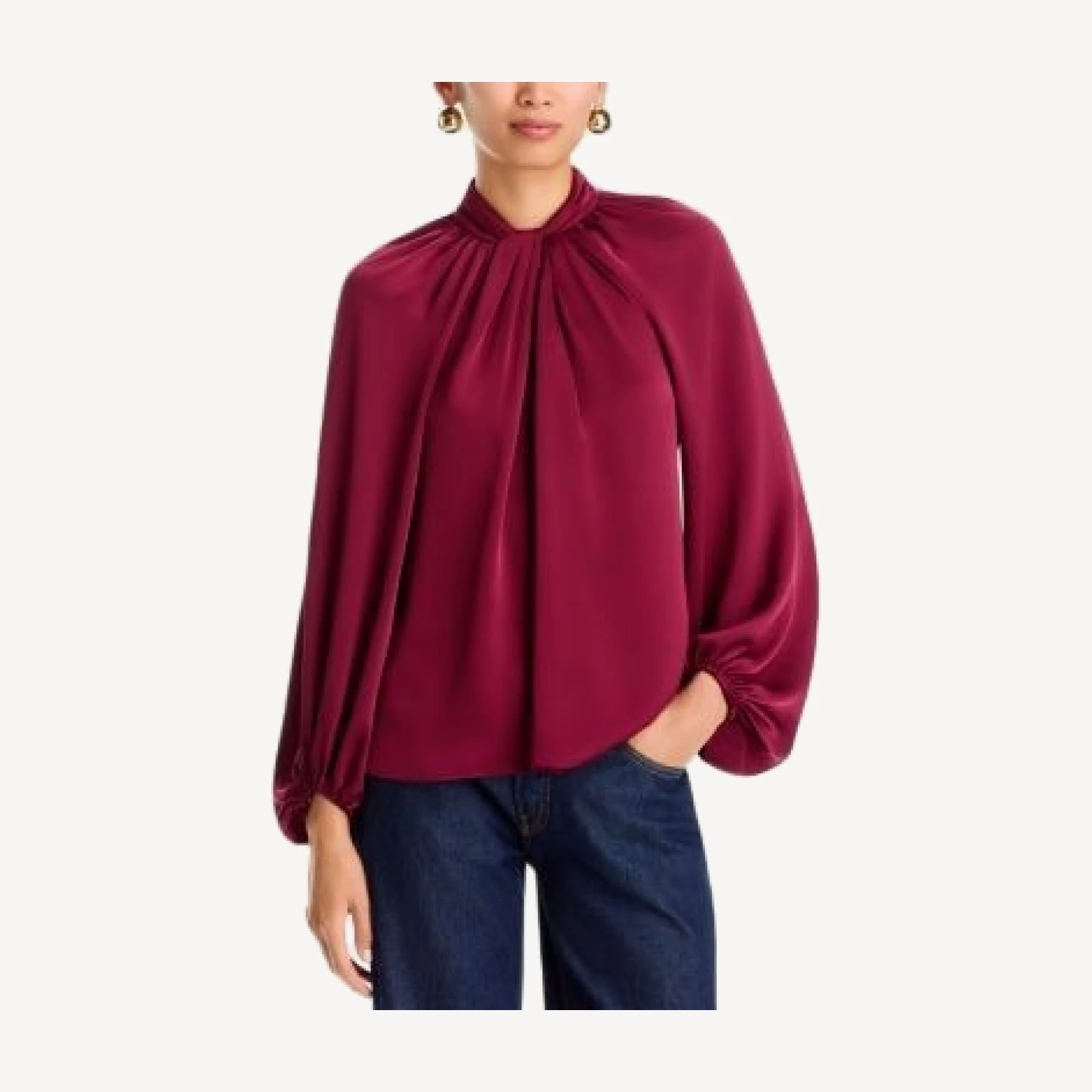 Ramy Brook Emmy Twist Neck Relaxed Blouse