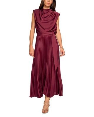 Ramy Brook Farah Draped Neck Midi Dress