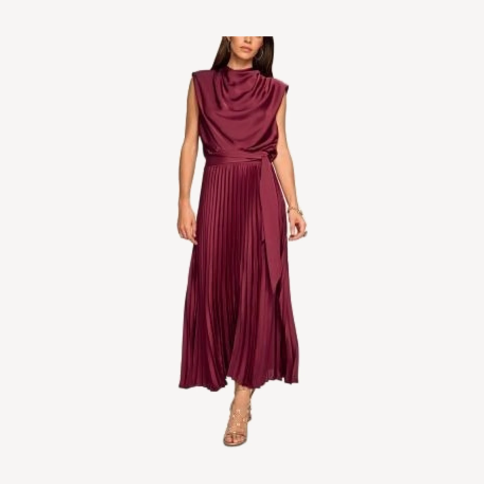 Ramy Brook Farah Draped Neck Midi Dress