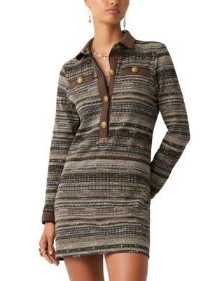 Ramy Brook Maria Houndstooth Collared Dress