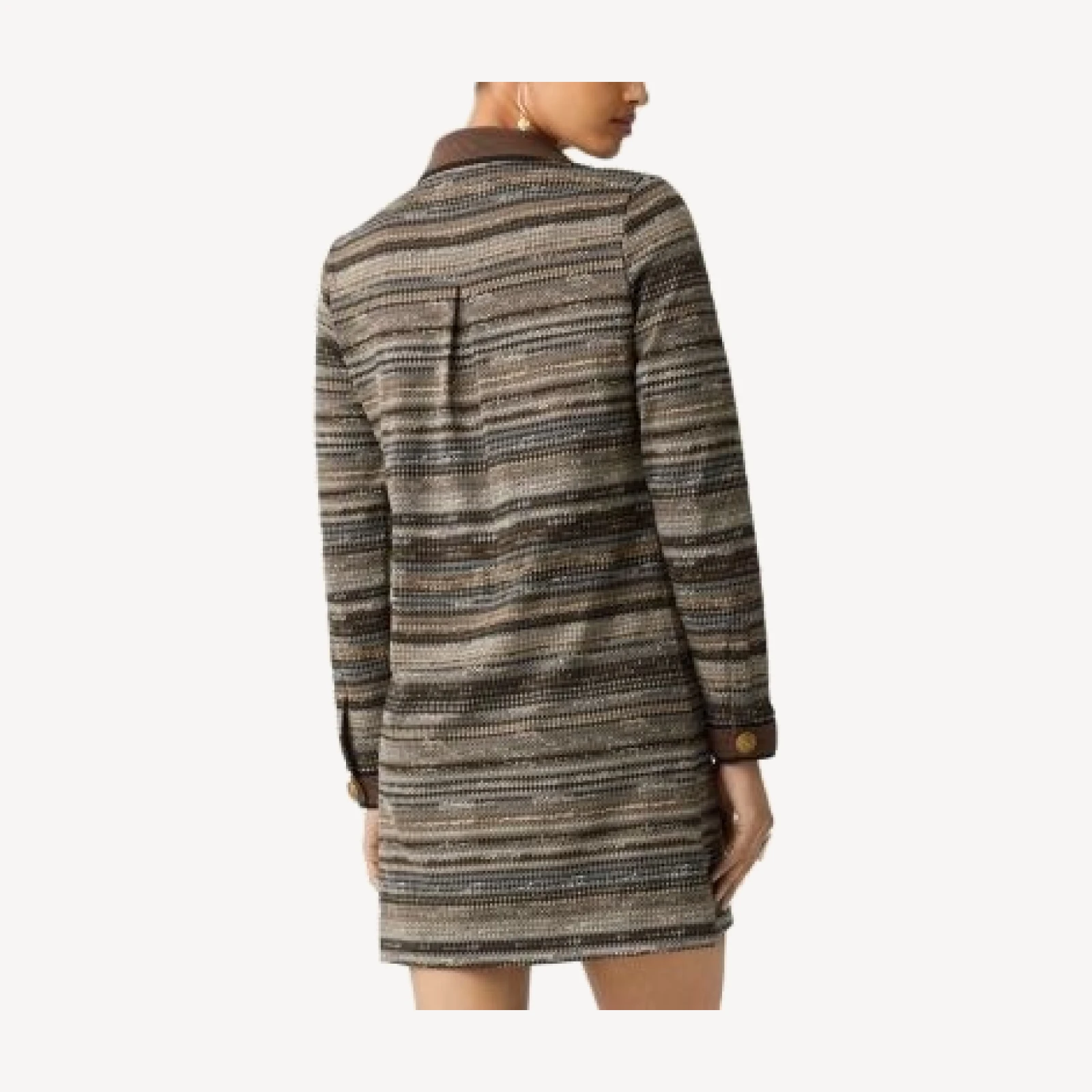 Ramy Brook Maria Houndstooth Collared Dress