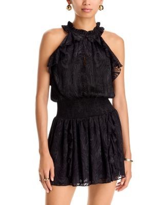 Ramy Brook Marina Black Paisley Dress