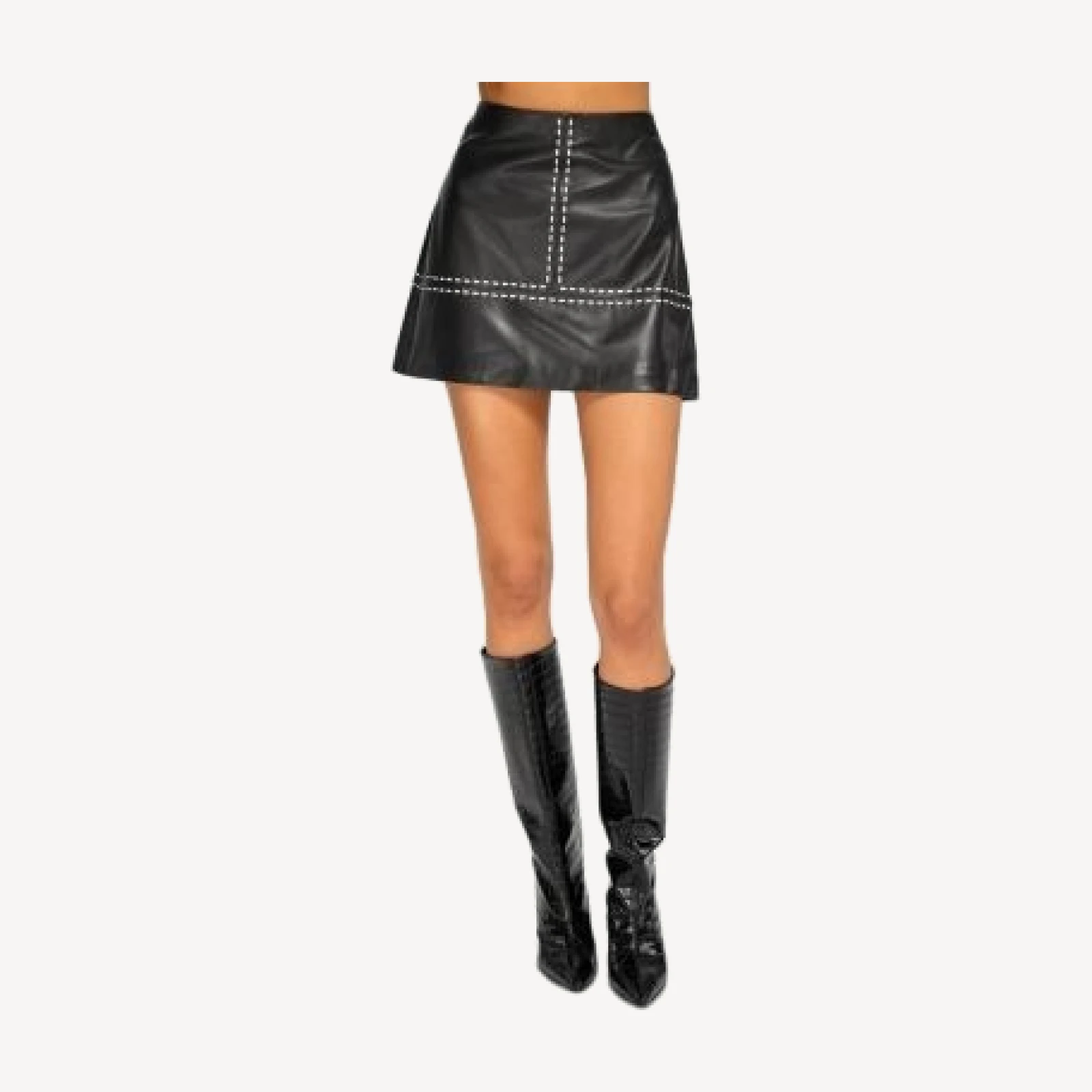 Ramy Brook Natalie Leather Mini Skirt