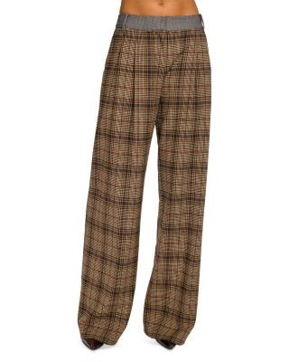 Ramy Brook Leslie Plaid Combo Pants