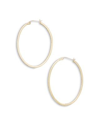 Ramy Brook Khatia Pave Hoop Earrings, 2.1 diameter