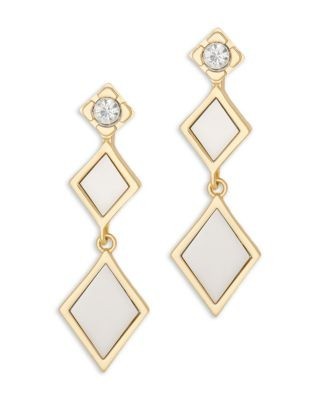 Ramy Brook Nila Two Tone Drop Earrings, 1.3L