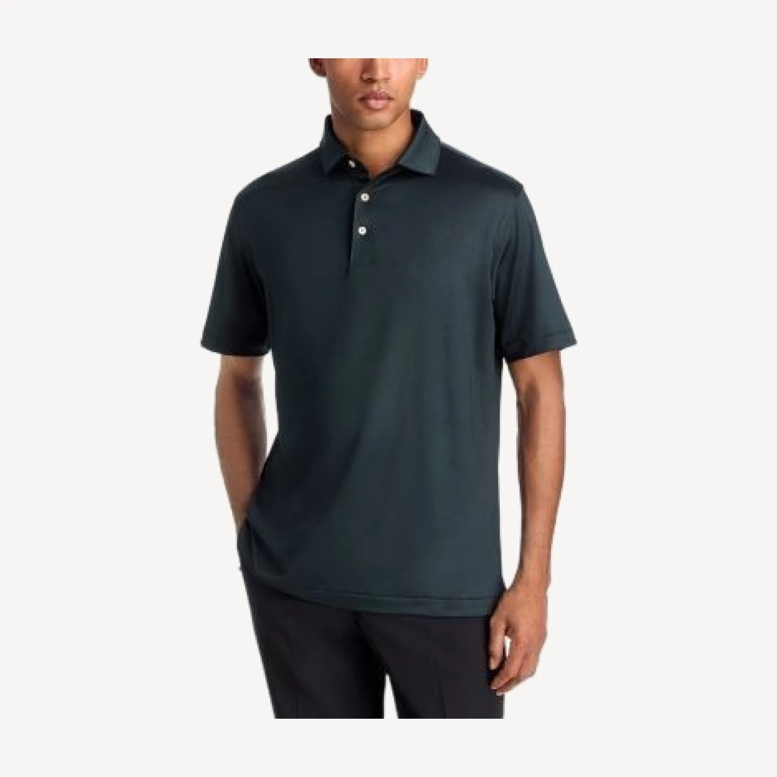 Peter Millar Herringbone Performance Jersey Relaxed Fit Polo