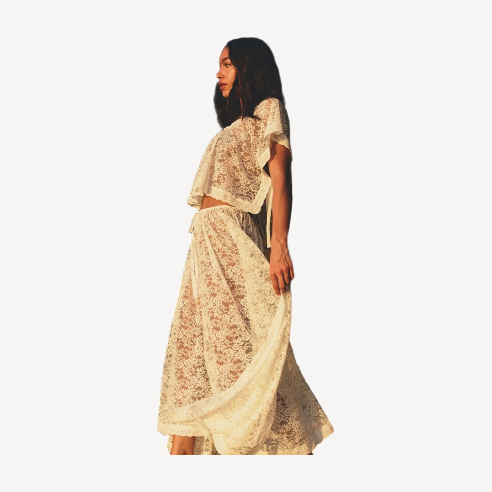 ZINNIA SKIRT -- SALT