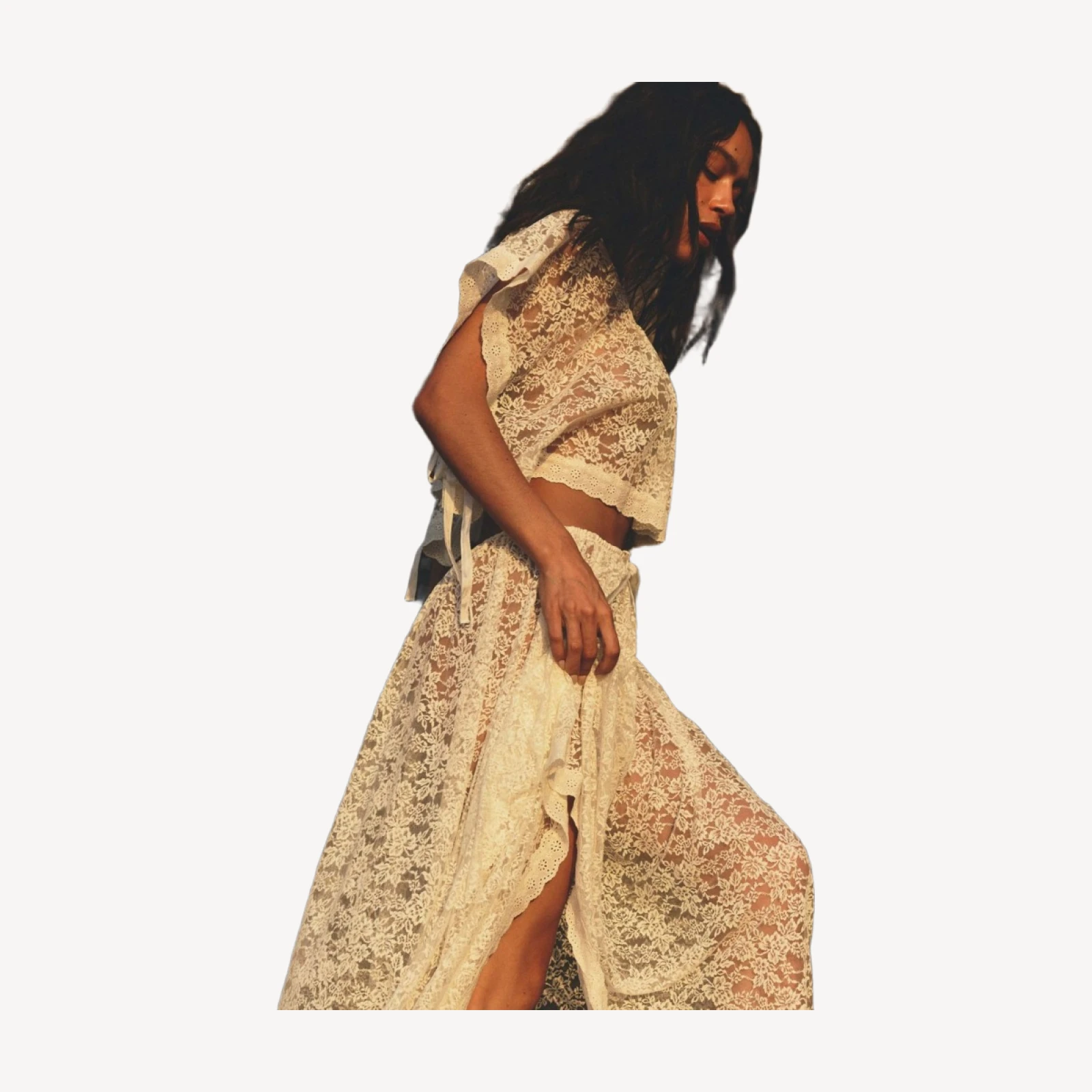 ZINNIA SKIRT -- SALT