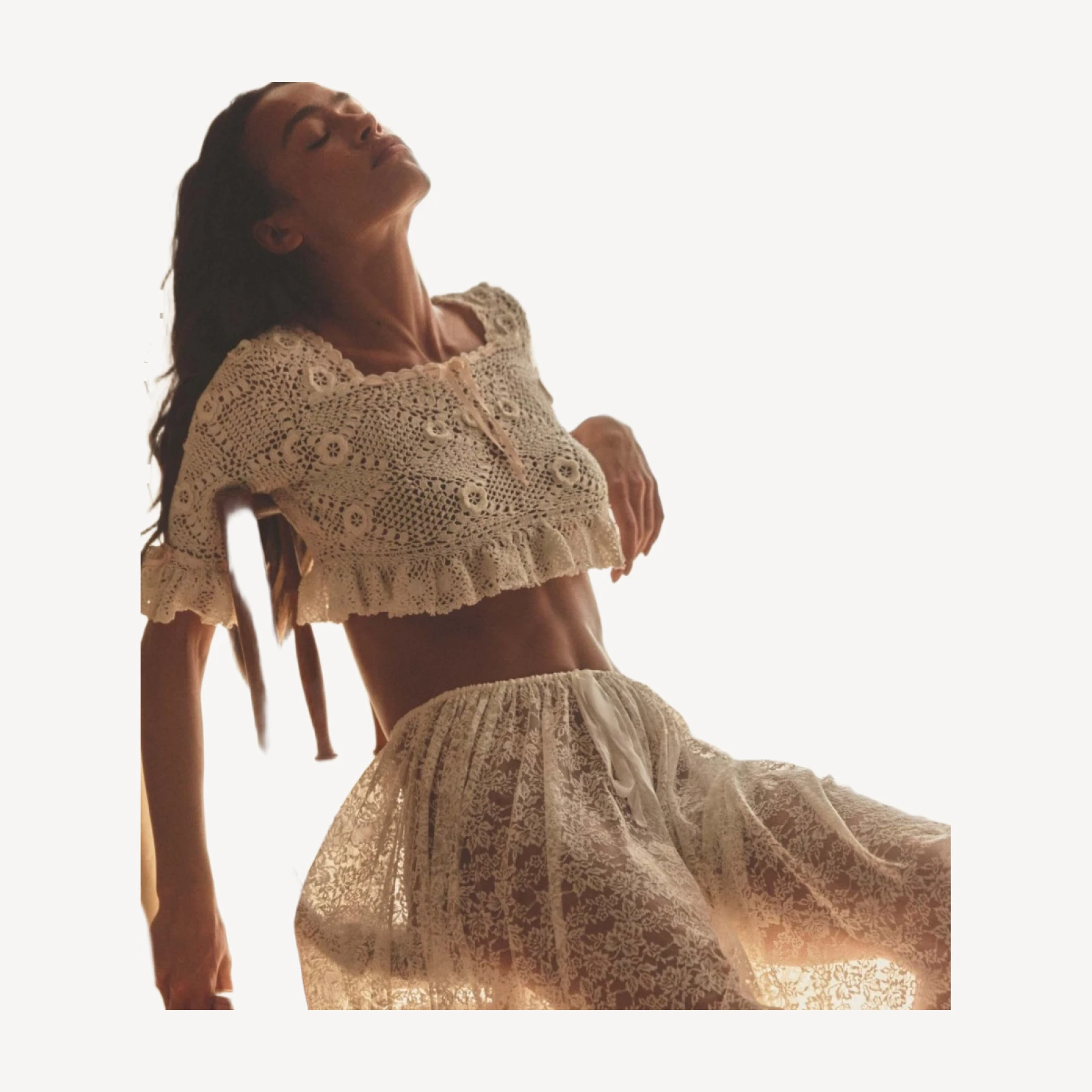 ZINNIA SKIRT -- SALT