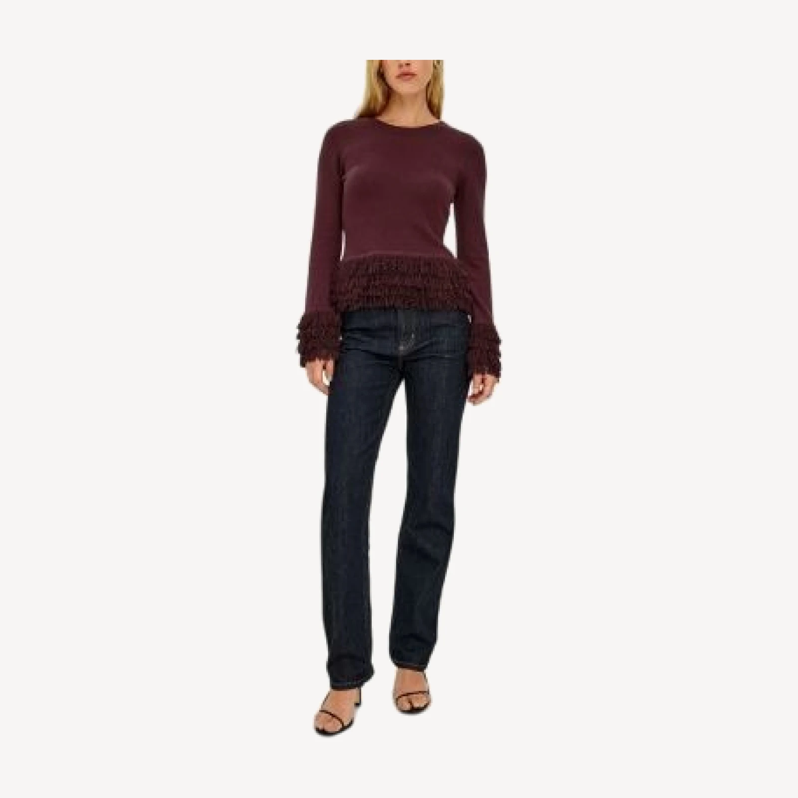 Rails Carmen Fringe Crewneck Top