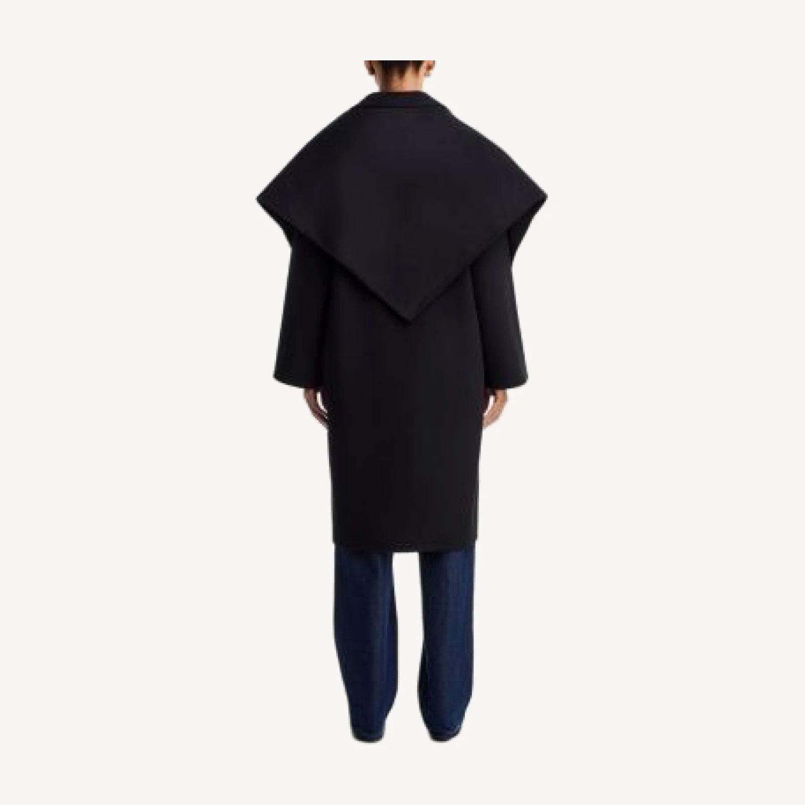 Aqua Oversized Removable Scarf Coat - Exclusive