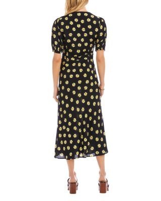 Karen Kane Puffed Sleeve Bias Cut Dress