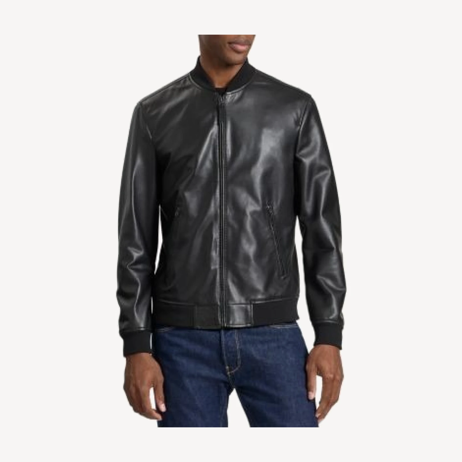 Ted Baker Waggoner Leather Bomber Jacket