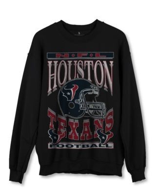 Junk Food Clothing Nfl Unisex Houston Texans Helmet Flea Market Crew Fleece Sweatshirt