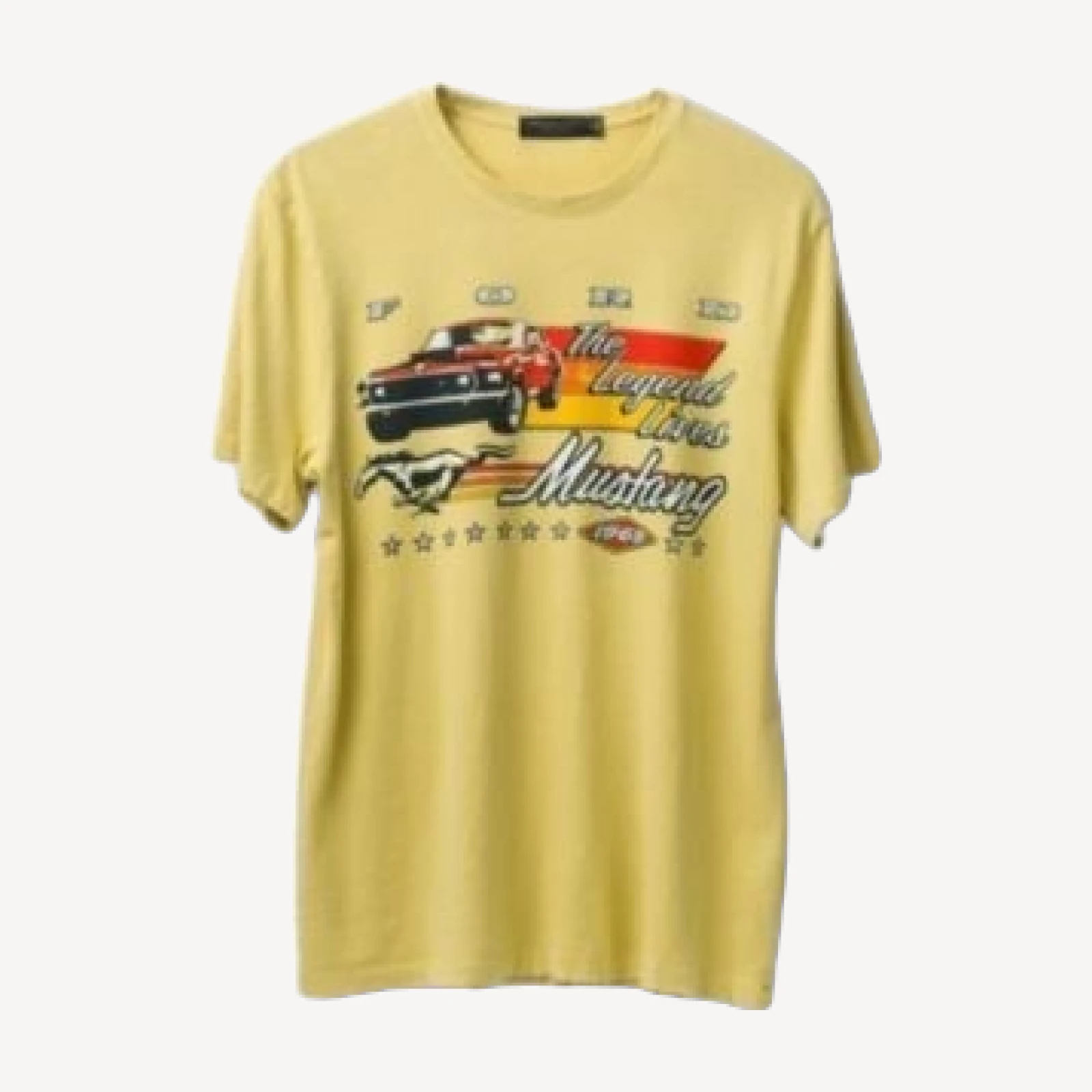 Junk Food Clothing Unisex Mustang The Legend Lives Vintage-like Tee