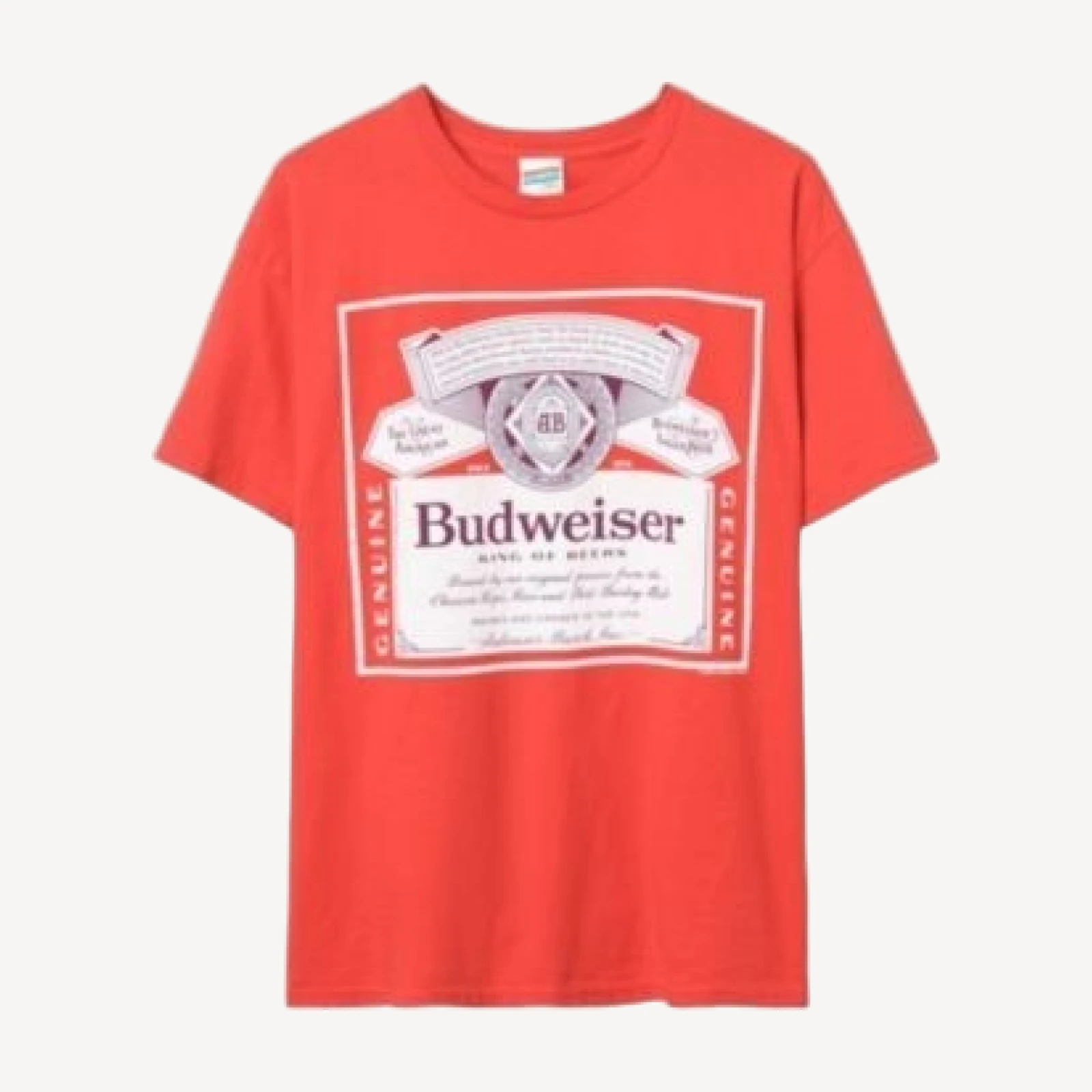 Junk Food Clothing Unisex Budweiser Label King of Beers Flea Market Tee
