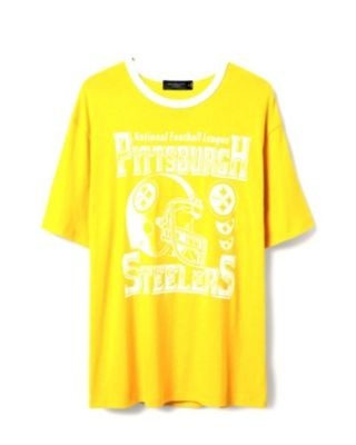 Junk Food Clothing Unisex Nfl Pittsburgh Steelers Oversized Ringer Tee