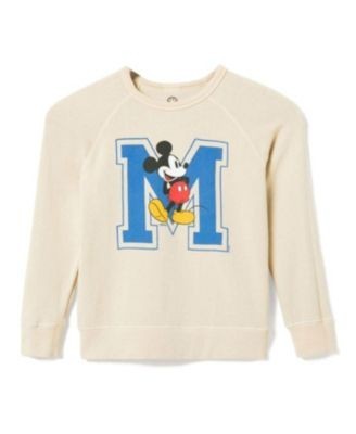 Junk Food Clothing Boys' Kids Mickey Big M Raglan Fleece Sweatshirt - Little Kid, Big Kid