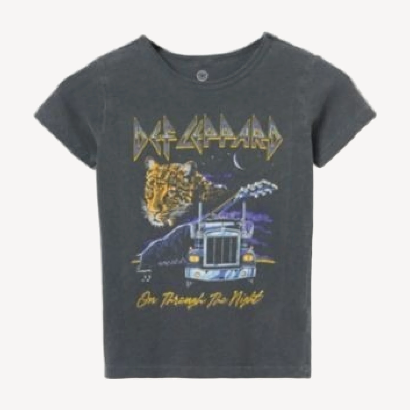 Junk Food Clothing Unisex Def Leppard Through The Night Tee - Little Kid, Big Kid