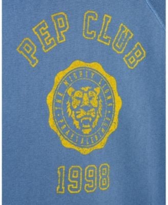 Junk Food Clothing Unisex Pep Club Raglan Fleece Sweatshirt - Little Kid, Big Kid