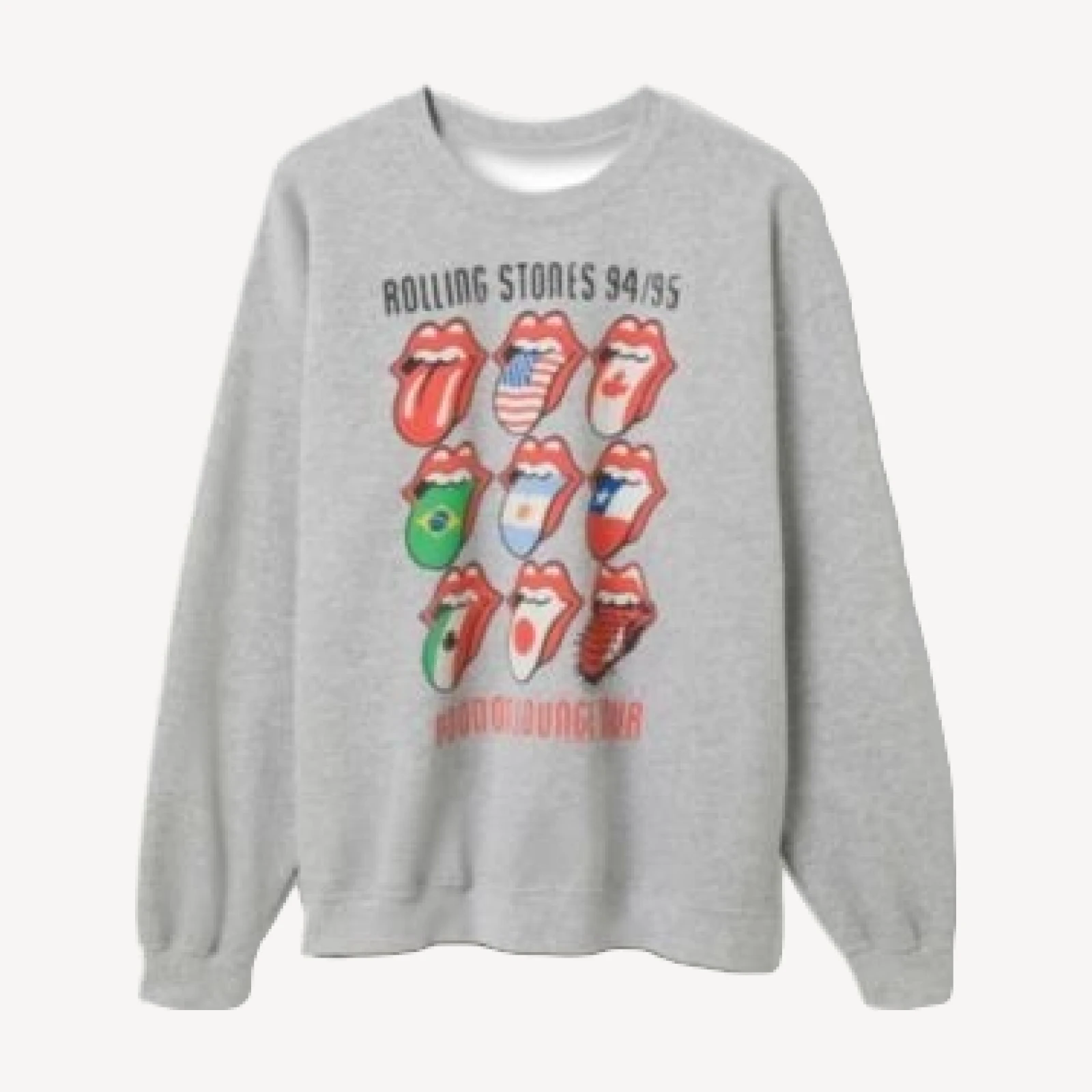 Junk Food Clothing Men's Rolling Stones Voodoo Lounge Tour Flea Market Fleece Sweatshirts