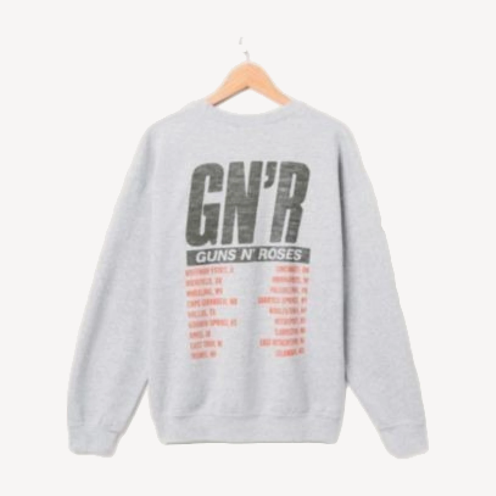 Junk Food Clothing Men's Guns N' Roses 1988 Tour Flea Market Fleece Sweatshirts