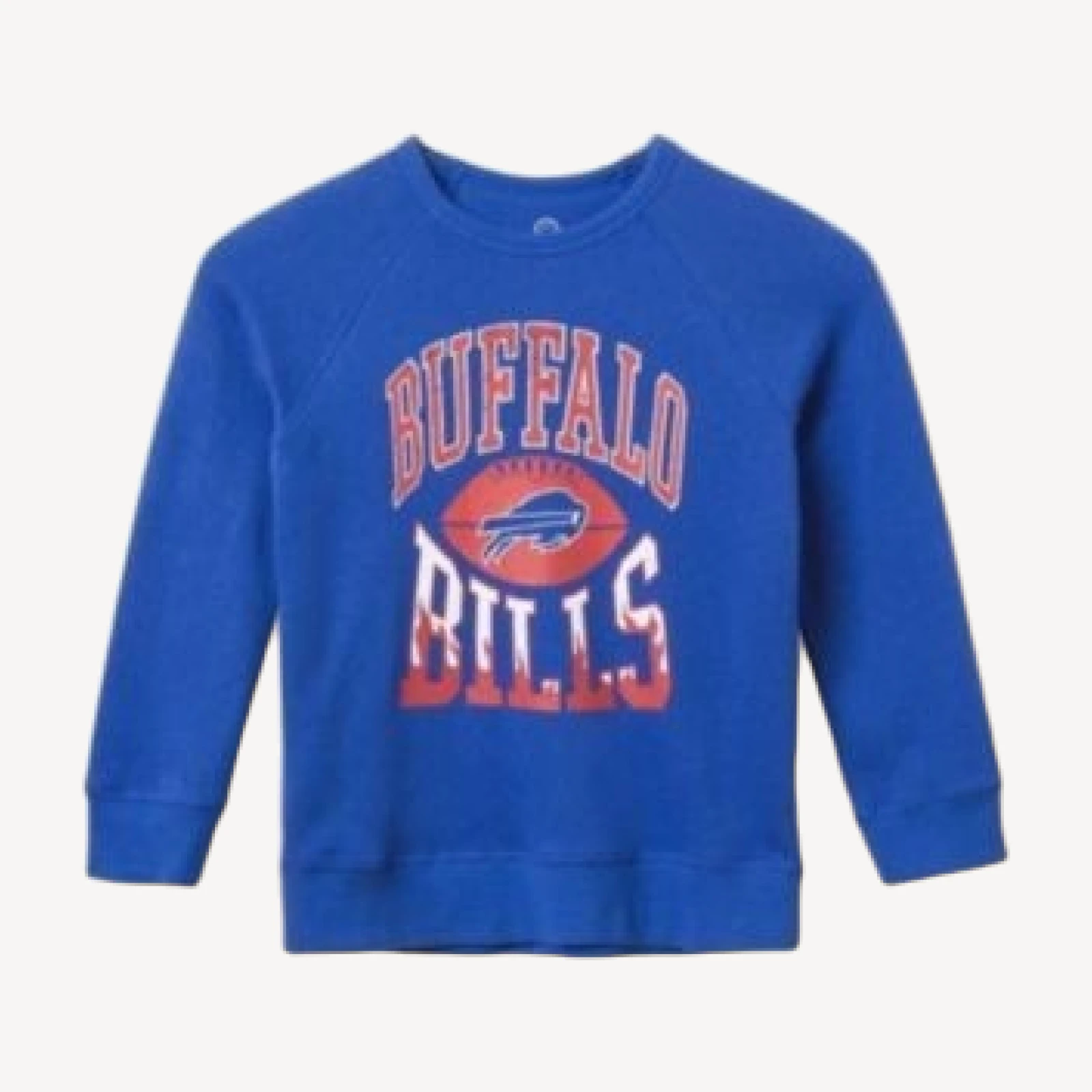 Junk Food Clothing Unisex Nfl Buffalo Bills Hot Route Raglan Fleece - Little Kid, Big Kid