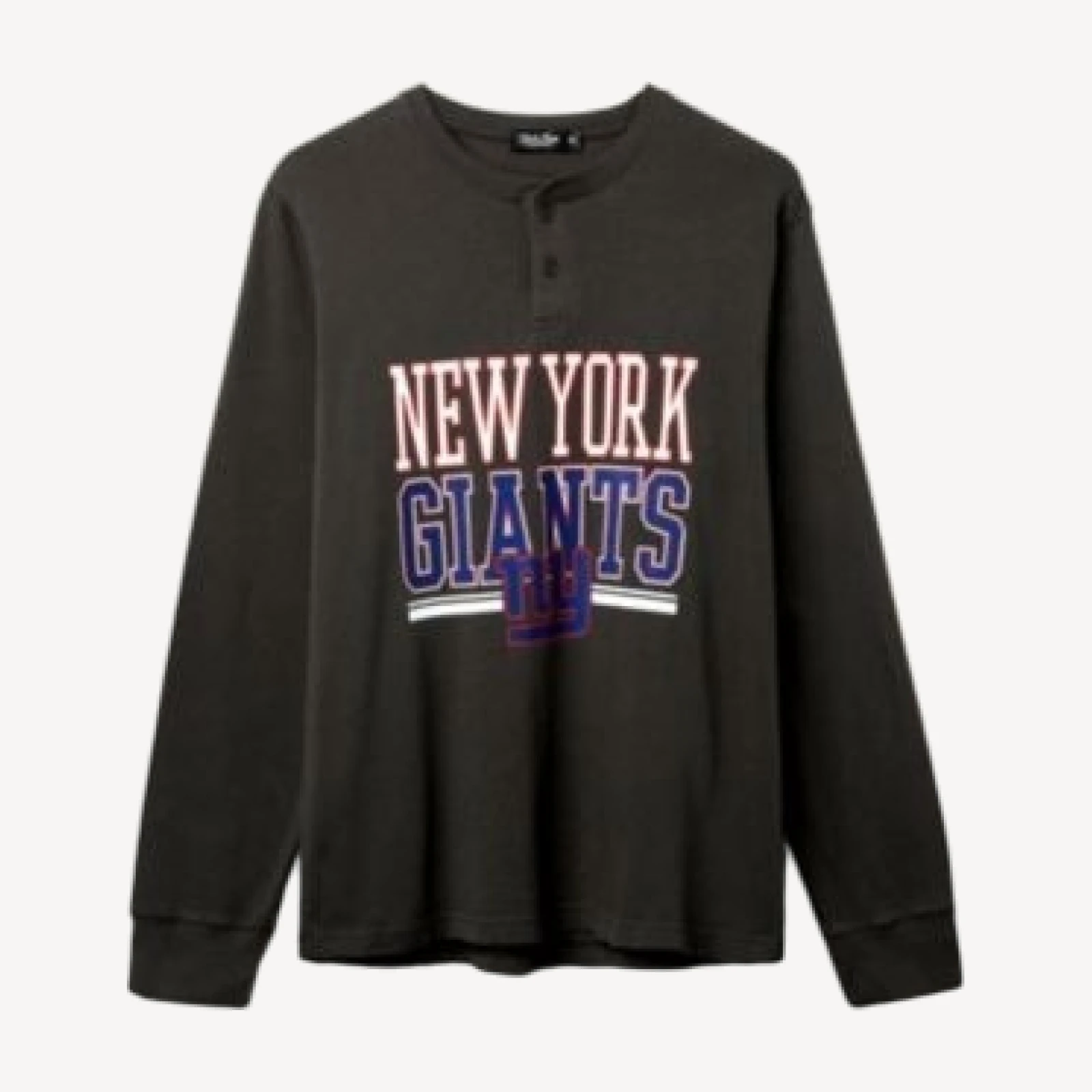 Junk Food Clothing Unisex Nfl New York Giants Long Sleeve Henley