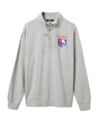 Junk Food Clothing Unisex Nfl Buffalo Bills Slant 1/4 Button Up Fleece