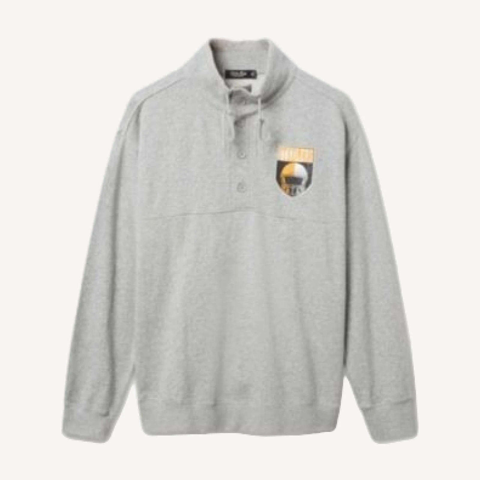 Junk Food Clothing Unisex Nfl Pittsburgh Steelers Slant 1/4 Button Up Fleece