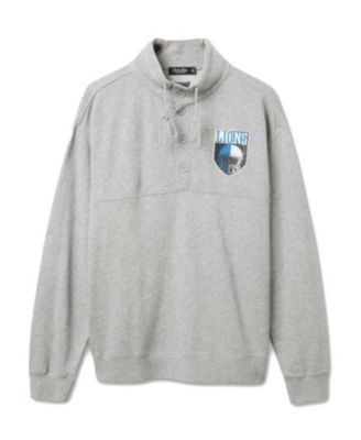Junk Food Clothing Unisex Nfl Detroit Lions Slant 1/4 Button Up Fleece