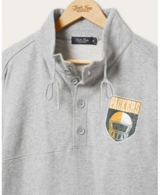 Junk Food Clothing Unisex Nfl Green Bay Packers Slant 1/4 Button Up Fleece