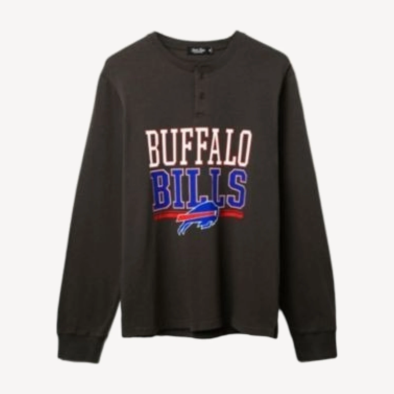 Junk Food Clothing Unisex Nfl Buffalo Bills Long Sleeve Henley