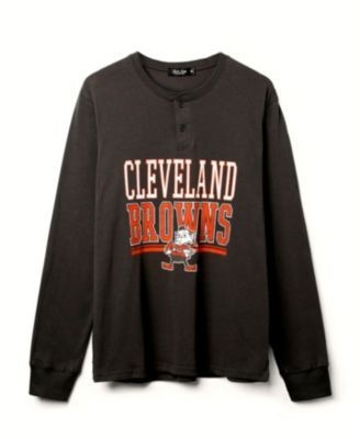 Junk Food Clothing Unisex Nfl Cleveland Browns Long Sleeve Henley