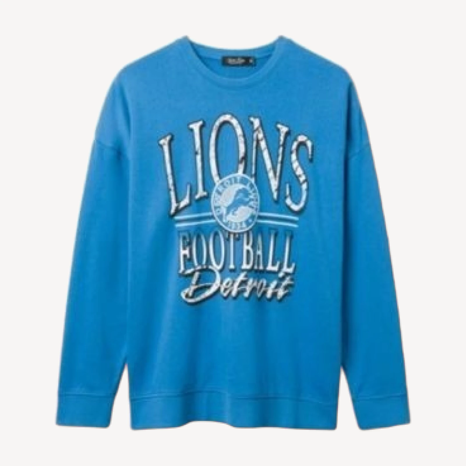 Junk Food Clothing Unisex Nfl Detroit Lions Lateral Crew Fleece