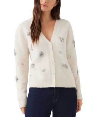 Karen Kane Embellished Rhinestone Cardigan Sweater