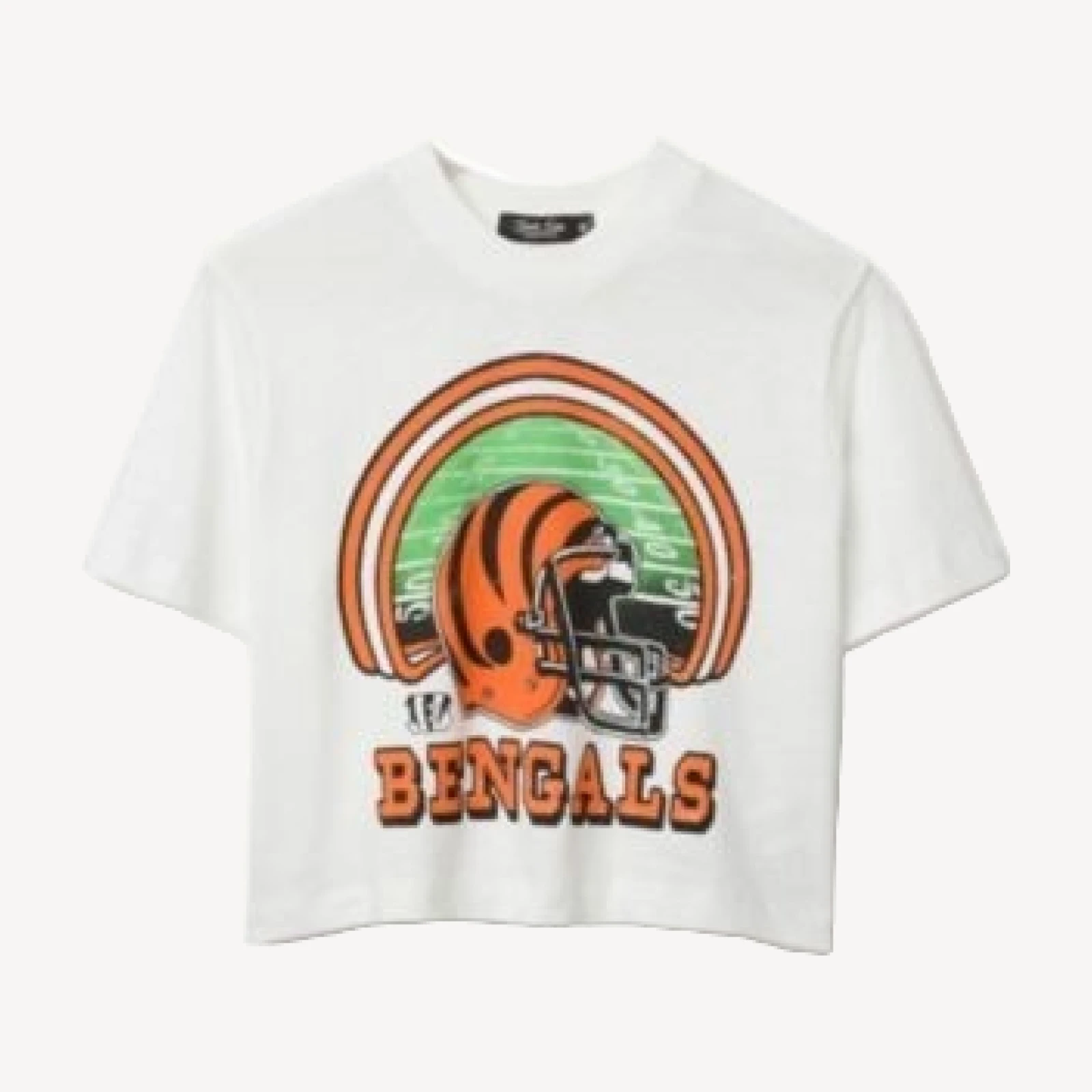 Junk Food Clothing Women's Nfl Cincinnati Bengals Game Time Mock Neck Crop Tee