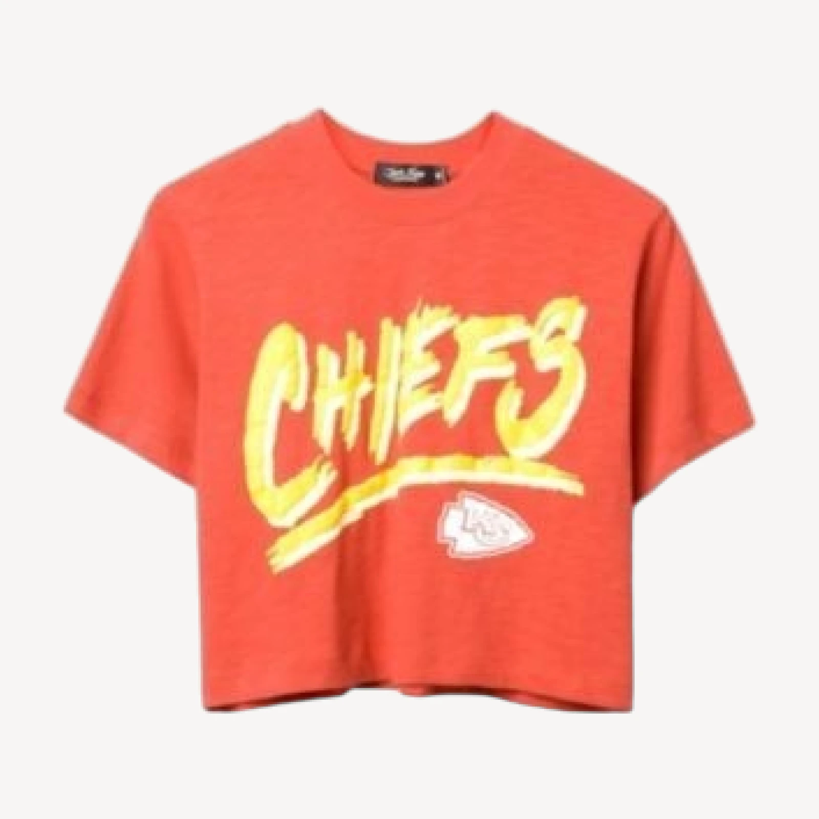 Junk Food Clothing Women's Nfl Kansas City Chiefs Thrill Mock Neck Crop Tee