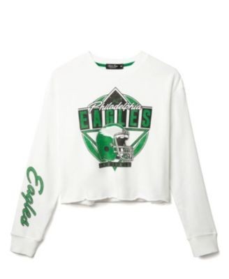 Junk Food Clothing Women's Nfl Philadelphia Eagles Helmet Crop Fleece