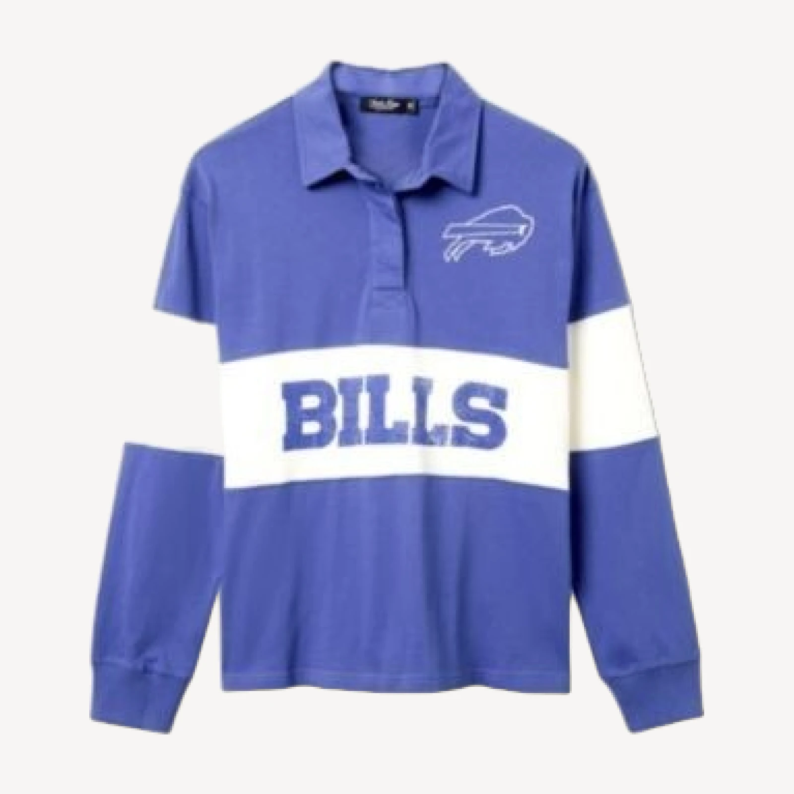 Junk Food Clothing Women's Nfl Buffalo Bills Rugby Long Sleeve Sweater