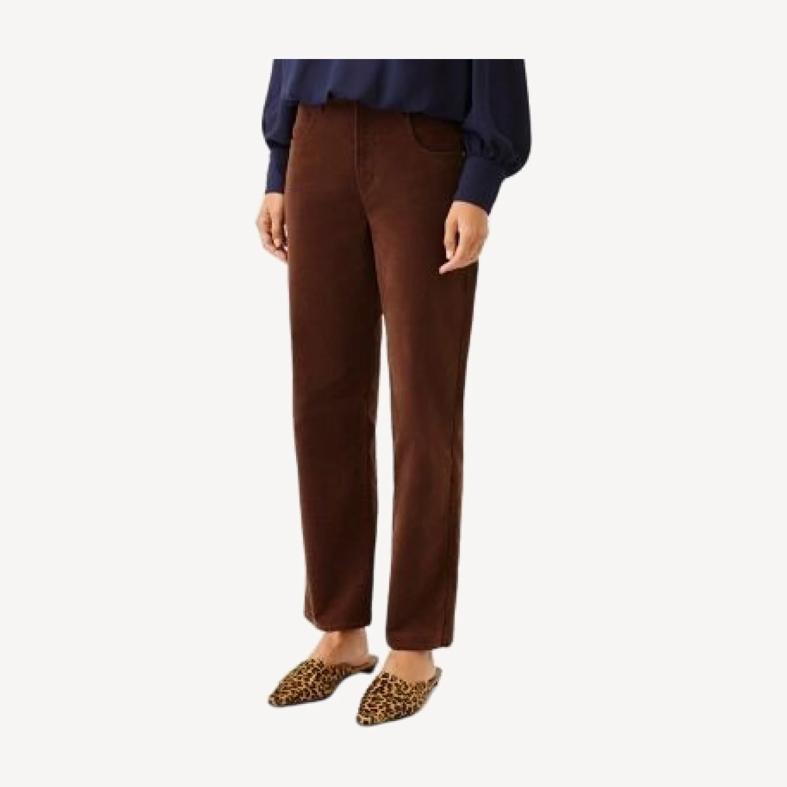 Karen Kane Stretch Cotton Corduroy Straight Pants